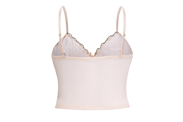 Fashionable Women's Mesh Embroidery Lace Fishbone Vest Underwear 1183